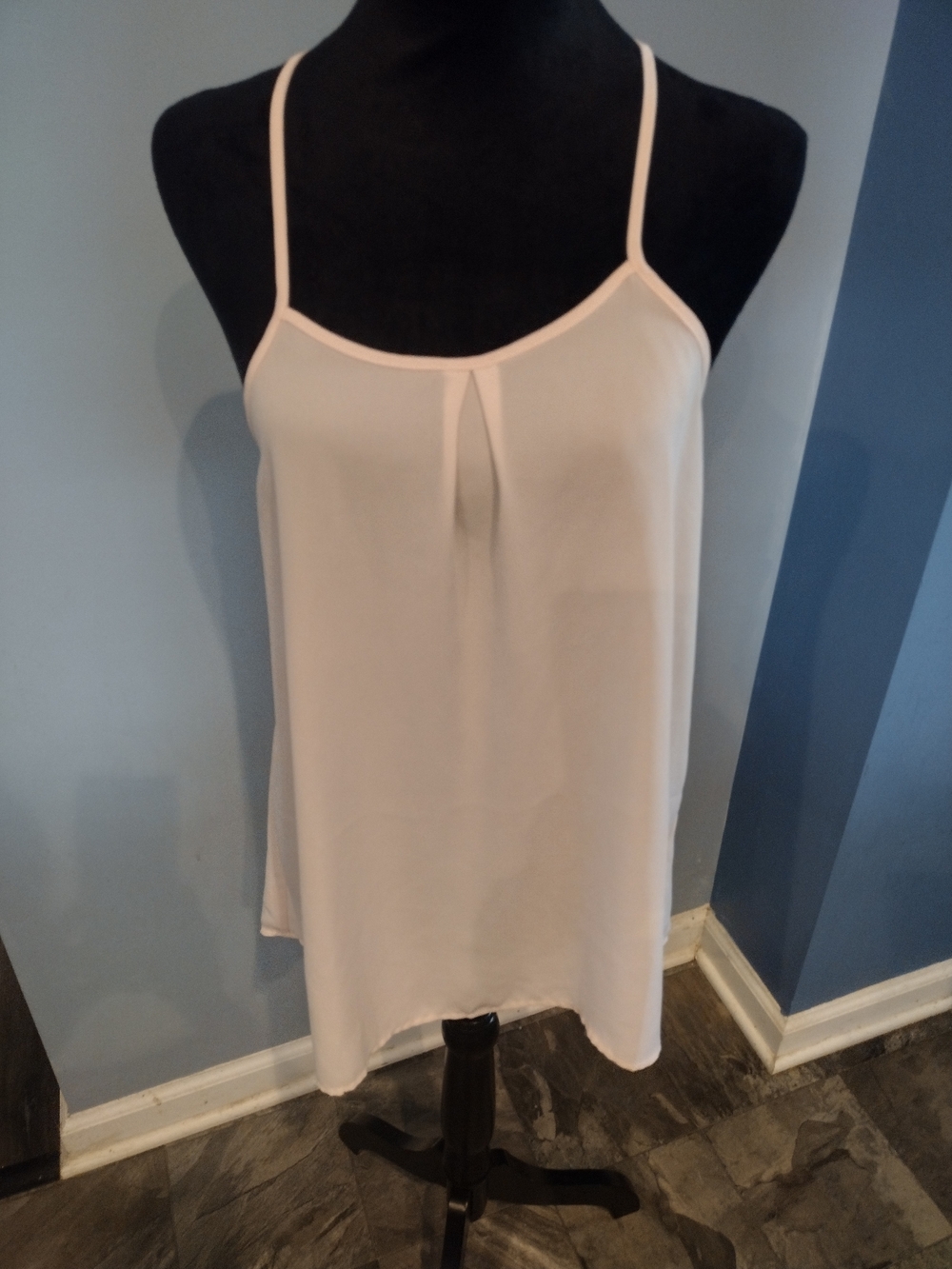 Banana Republic Pale Pink Pleated Spaghetti Strap Cami